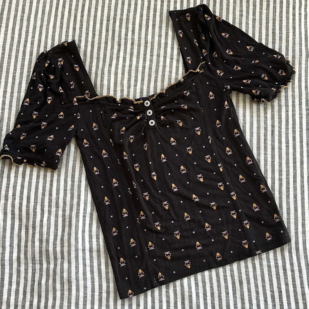 Free People Cropped Scoop Neck Top